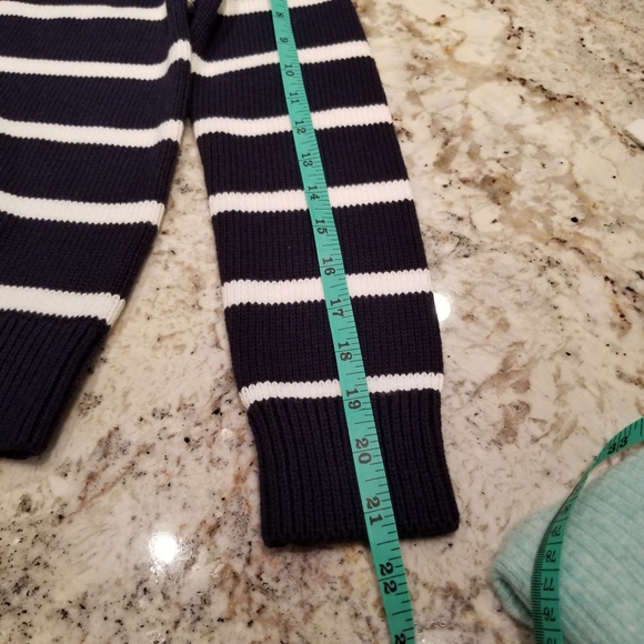 🆕️ J. Crew Chunky Navy Striped Sweater - Picture 3 of 5